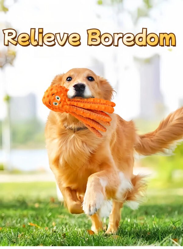 Octopus Shaped Squeaky Dog Toys